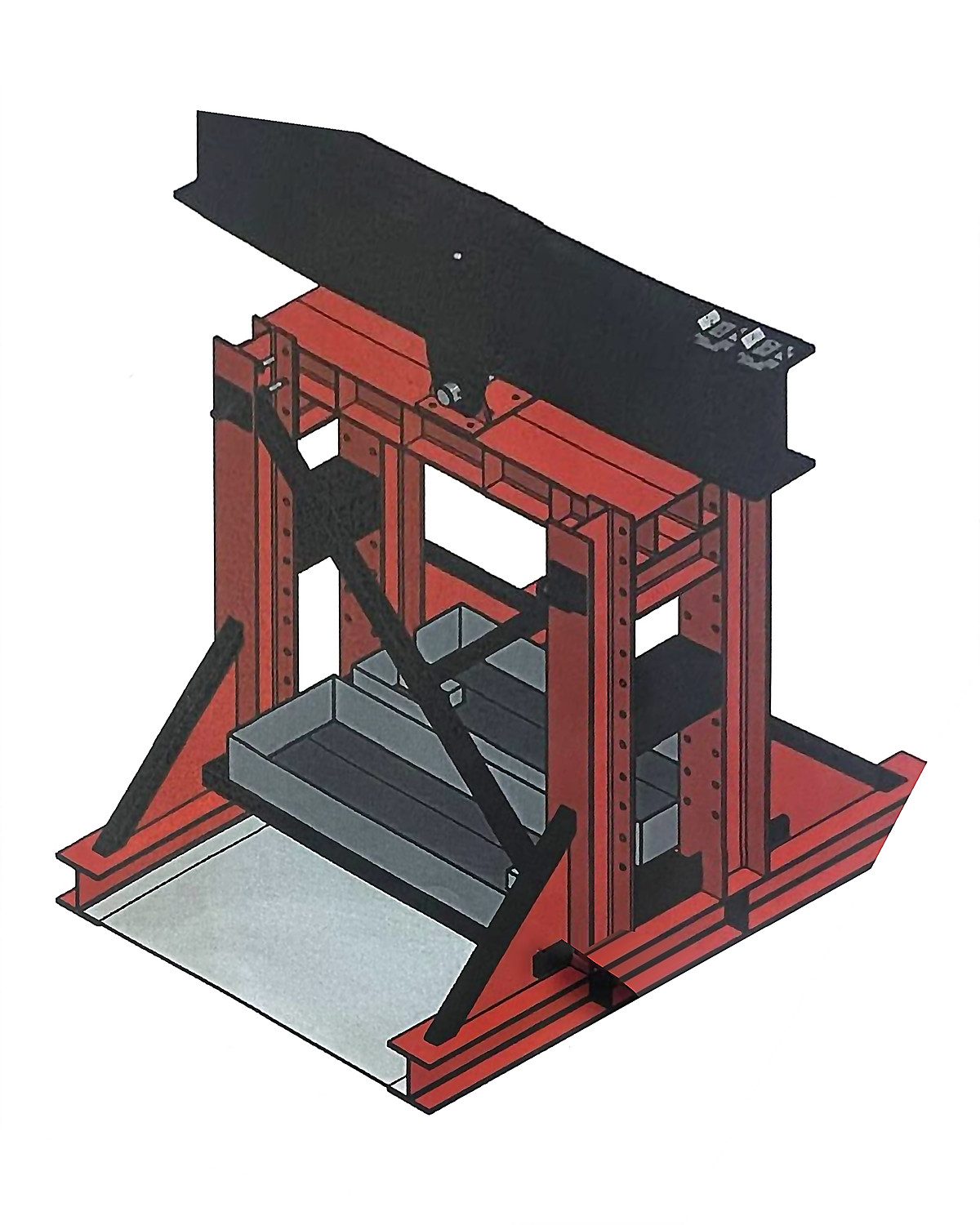 The CAD drawing of the frame
